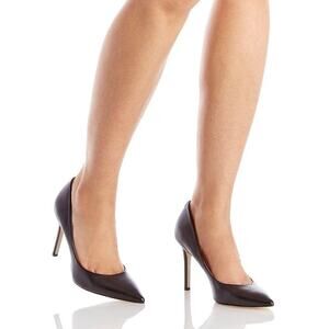 Sam Edelman Women's 7 Black Leather Hazel Pointed Toe Pump Stiletto Heels BR26-7